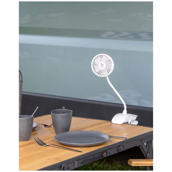 Bo-Camp - Oplaadbare ventilator met klem