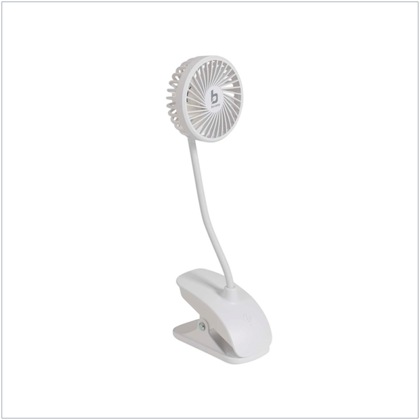 Bo-Camp - Tafelventilator met klem - Flex - Oplaadbaar